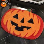 Halloween Pumpkin Bath Rug Non-Slip Absorbent Washable Knitted Polyester Entryway Mat – Cozy Rug